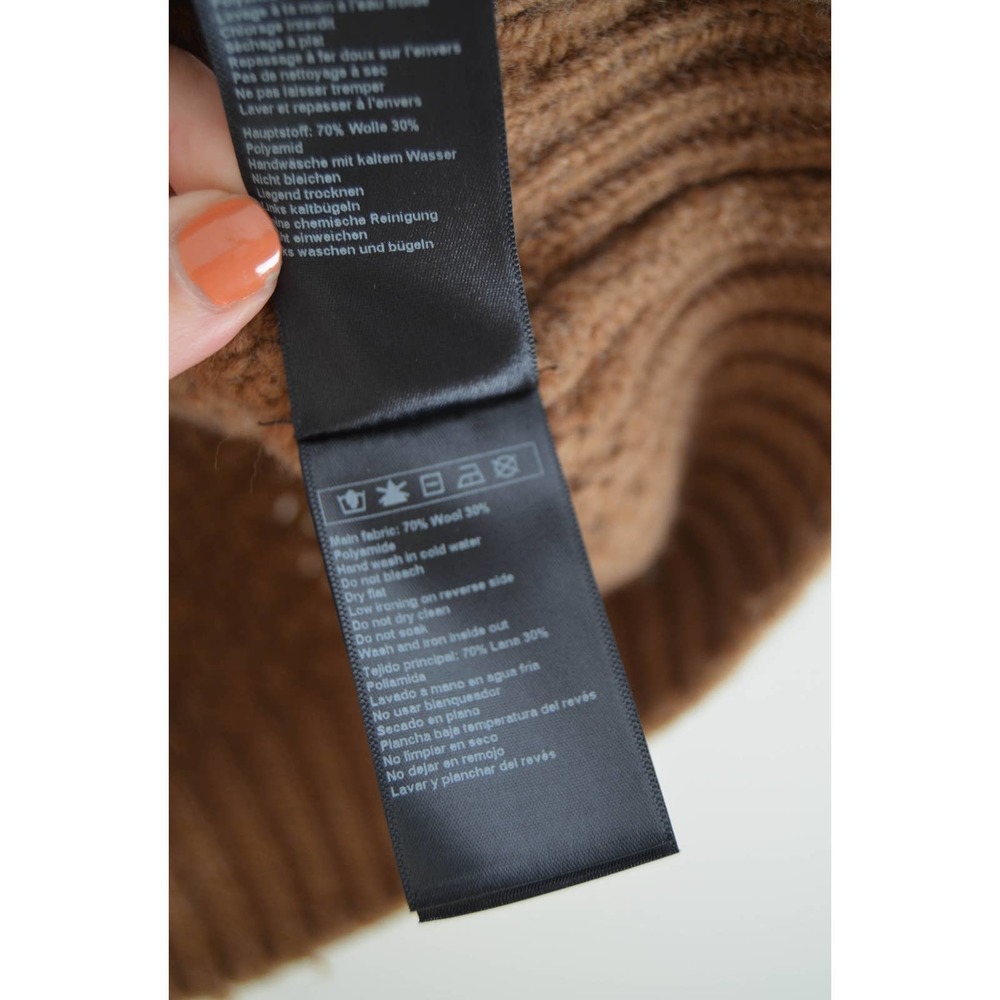 Bash Cable Knit Cropped Brown Pullover Sweater In… - image 8